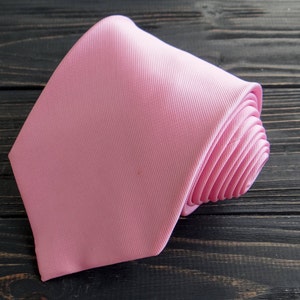Krawatte rosa Krawatte Väter Tagesgeschenk Vintage Männerkrawatte rosa Krawatte Polyester Krawatte Hochzeitskrawatte Geschenk für Ehemann Geschenk Mitarbeiter Geschenk für Trauzeugen