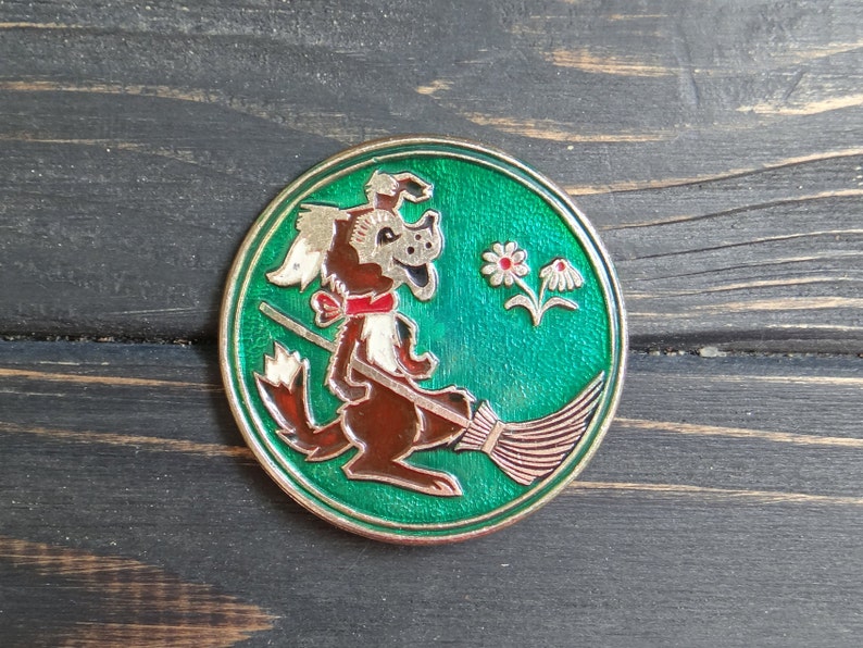 Metal Dog Brooch Green Enamel Pin Soviet Collectible Dog Pin | Etsy