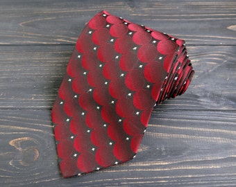 Vintage Red Polka Dot Tie Cravate - Novelty Necktie for Husband