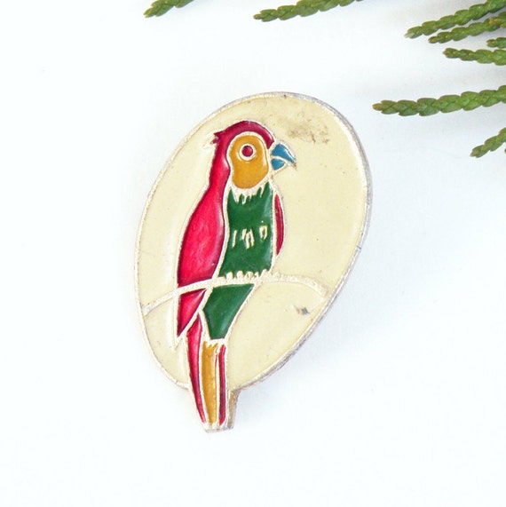 Exotic parrot Red Green Ornithology Collectible en