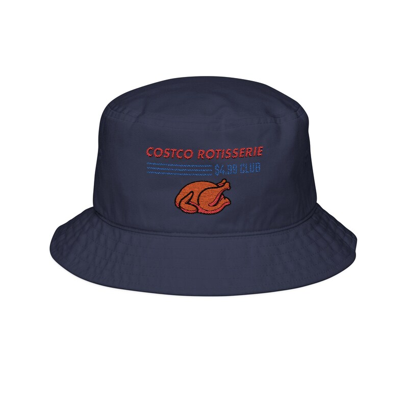 Parody Costco Chicken Embroidered Bucket Hat | Roasted Chicken Logo image 3