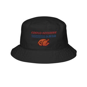 Parody Costco Chicken Embroidered Bucket Hat | Roasted Chicken Logo image 2