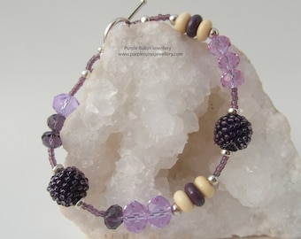 Purple Woven Bead Bracelet