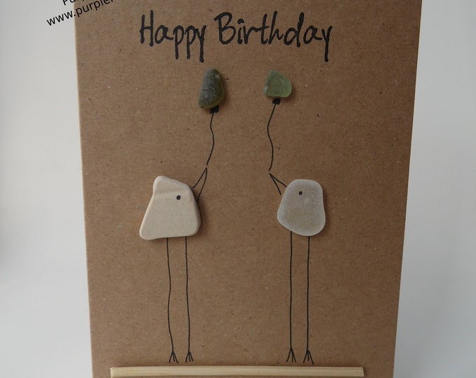 Long Legged Birds Happy Birthday Card