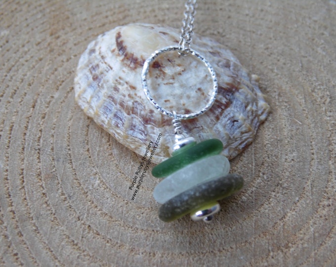 Cornish Sea Glass Stack Necklace Marazion Portreath