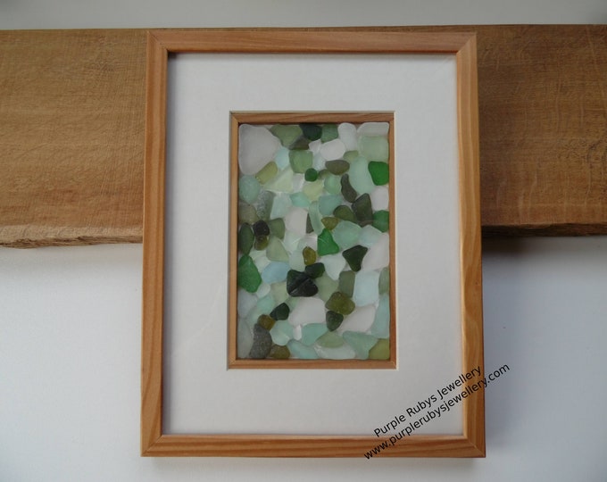 Sea Glass Square Mosaic Cornish Sea Glass Picture