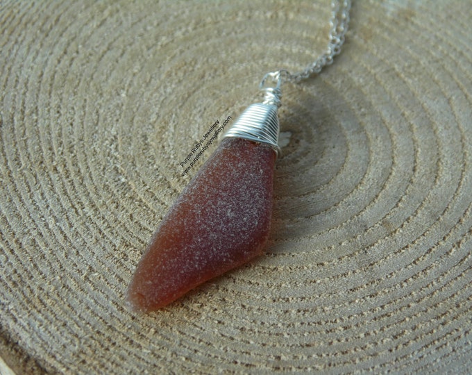 Pointed Amber Mermaids Tear Necklace