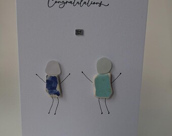 Congratulations Sea Pottery People Greeting Card