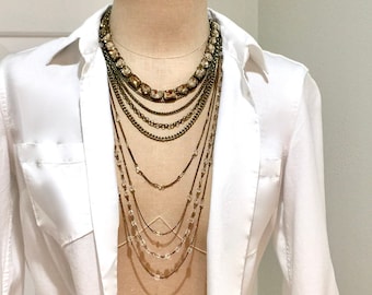 Collana anelli lunga| Collane in ottone