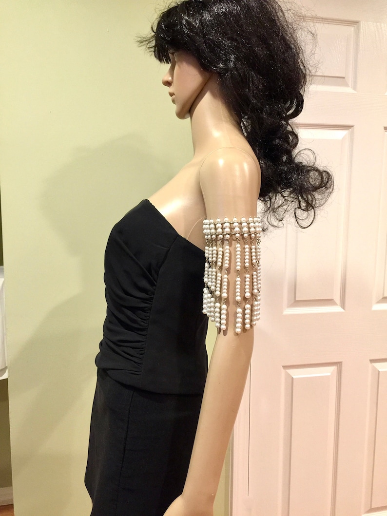 Bracelet bras perles chaînes argent armband