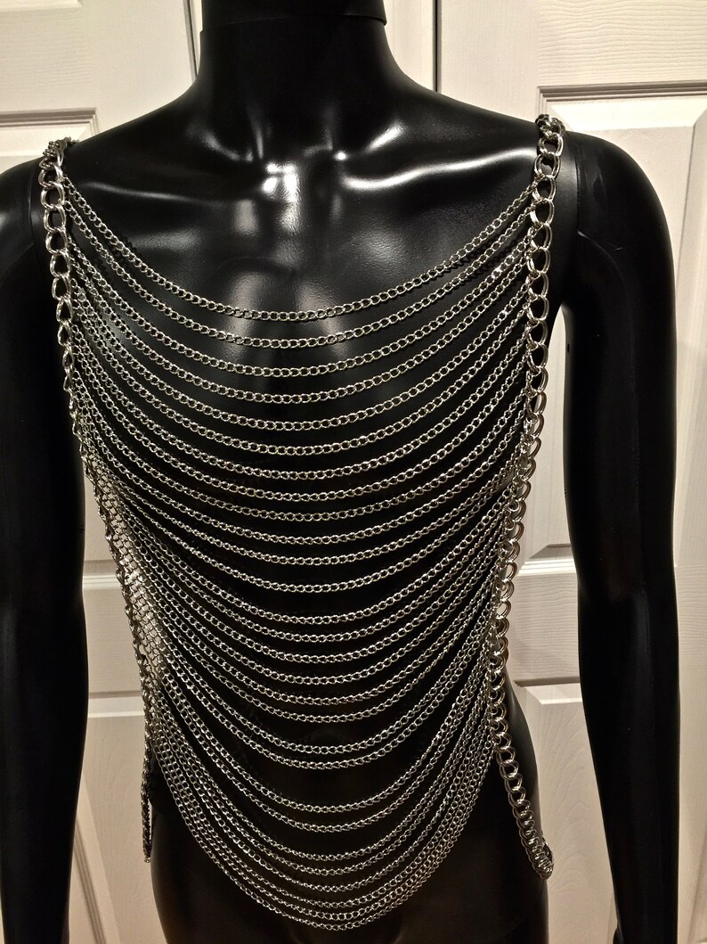 Metal Body Chains for Men. Silver Metal Body Jewelry. Men Etsy