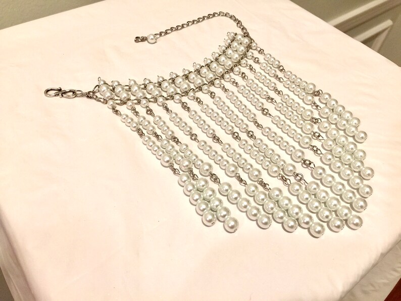 Bracelet bras perles chaînes argent armband