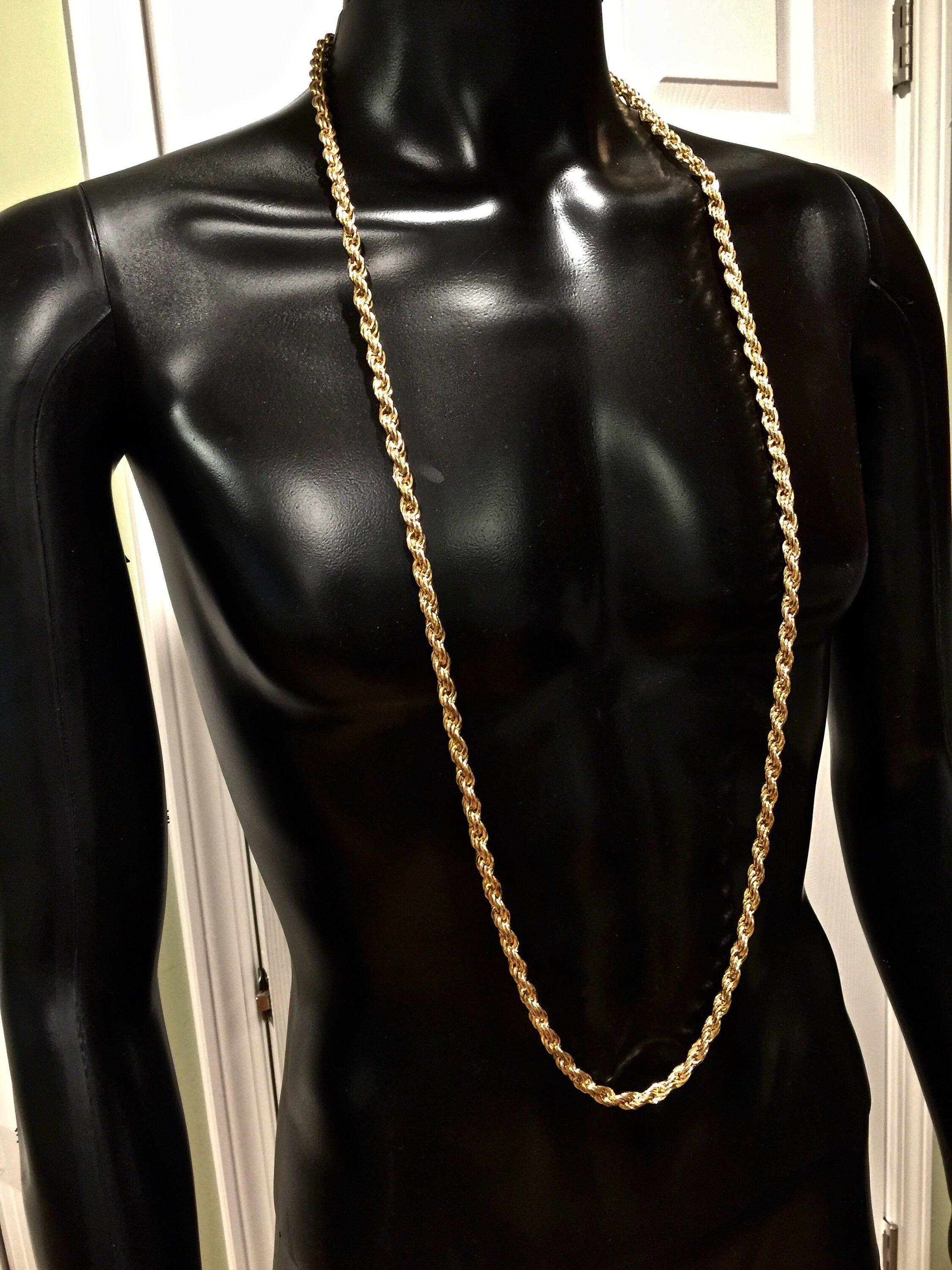 Unisex Gold Tone Necklace. Necklace for Men. Necklace for Etsy