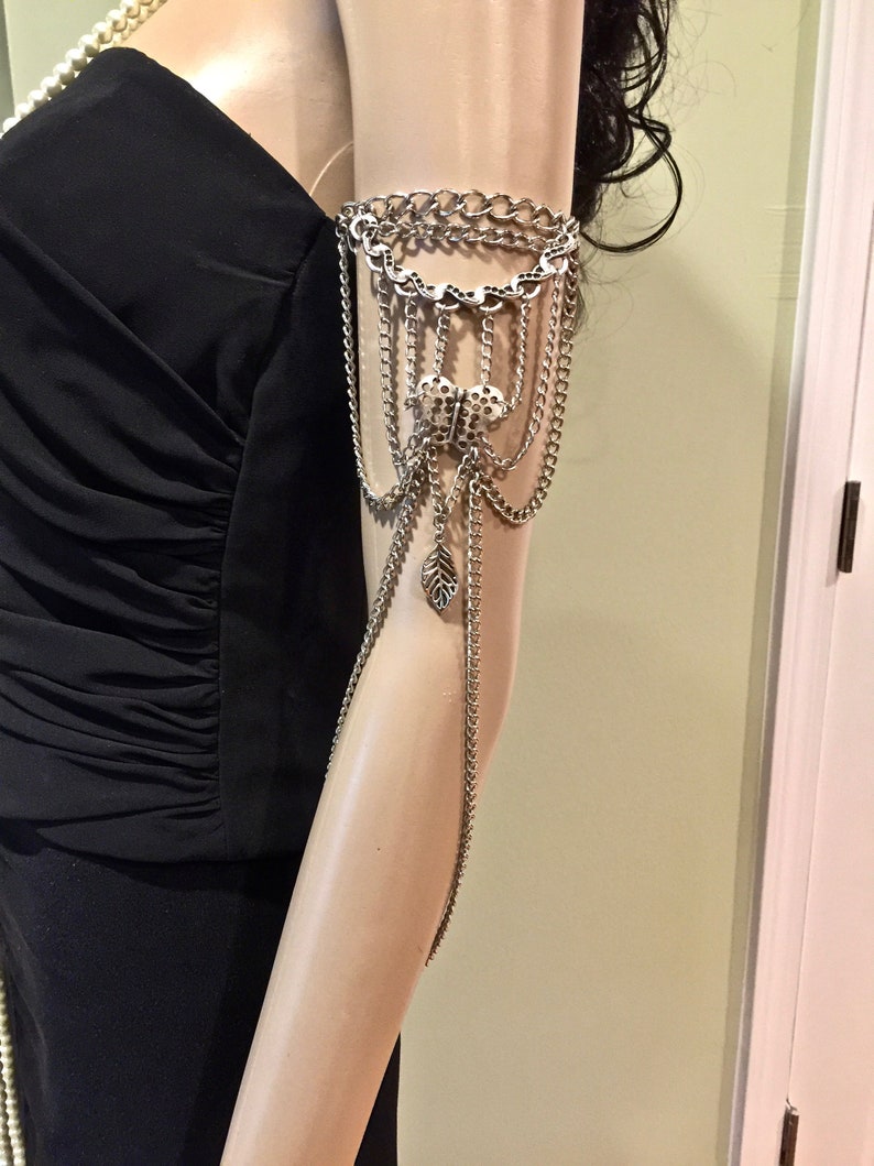 Silver Metal Arm Chains Body Jewelry Handmade Armband Armlet. Etsy