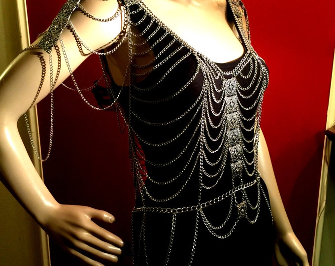 Body Chains Top Dress. Body Jewelry Top Dress. Tank Top. Chain Etsy