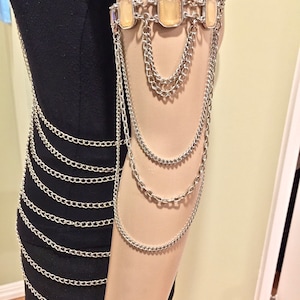 Transparent Tan Tone Armlet, Nickel Free Metal Arm Chain, Unisex Upper ...