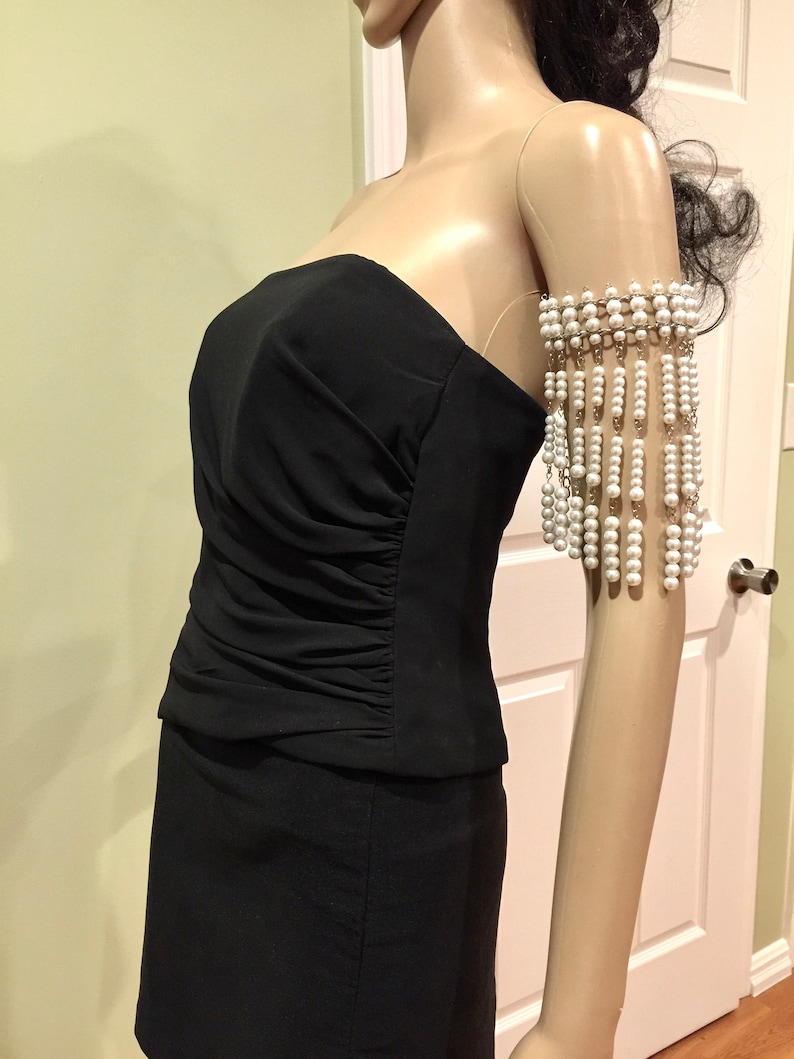 Bracelet bras perles chaînes argent armband