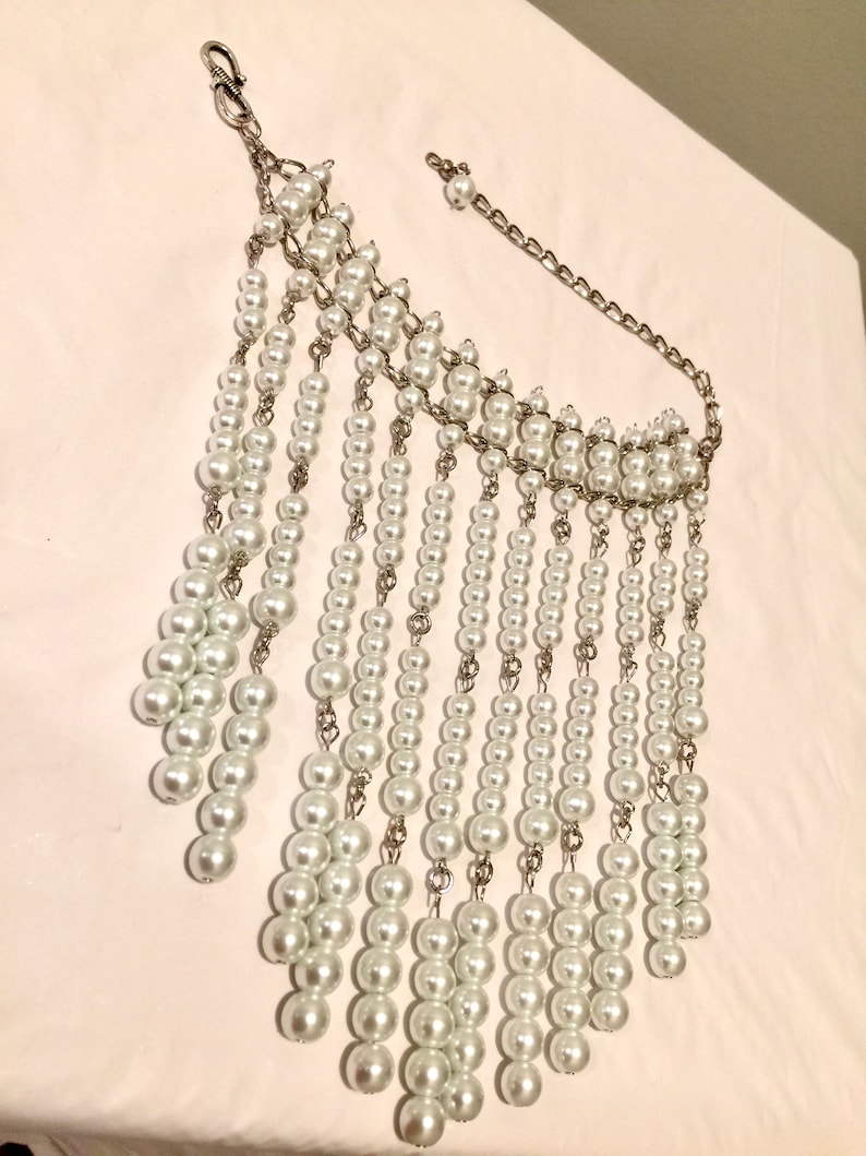 Bracelet bras perles chaînes argent armband