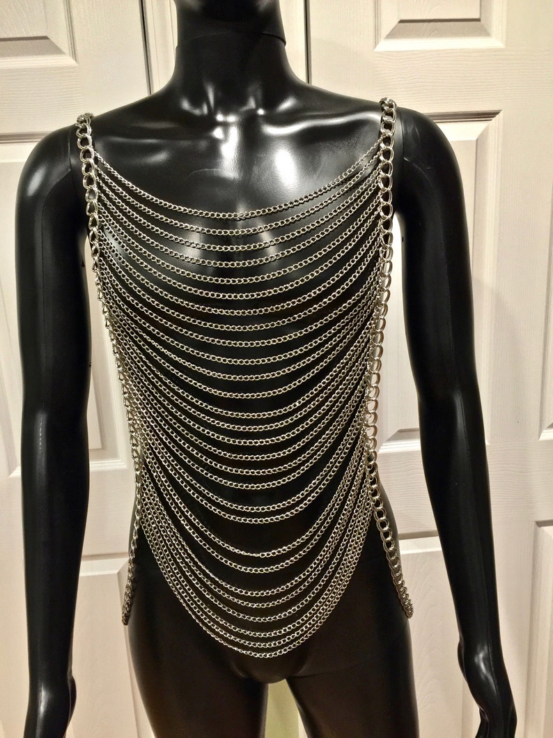 Metal Body Chains for Men. Silver Metal Body Jewelry. Men Etsy