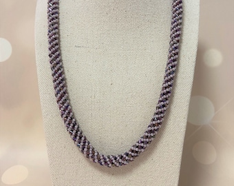 Purple beaded necklace, Unique necklaces for women, Handmade necklace, Purple jewelry, Fashion jewelry for women, Valentine's day wife gift