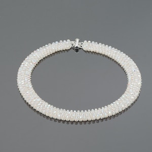 Bridal necklace, Crystal statement wedding necklace, Sparkling necklace for brides, Elegant beaded wedding necklace, Wedding jewelry
