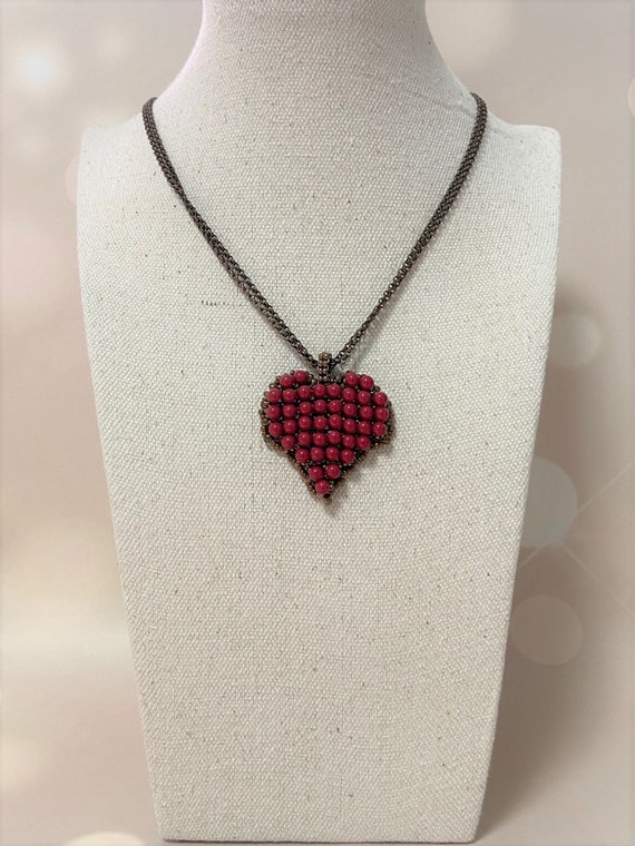 ★HAS★ 2 set HW006 Heart red bead layered necklace 2 set] HW006 Heart & red bead layered necklace - 감도 깊은