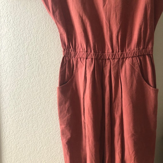 Unique Structured Jumpsuit: Terracotta Cotton - image 6