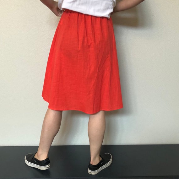 Essential Day Skirt: Poppy Red Cotton - image 3