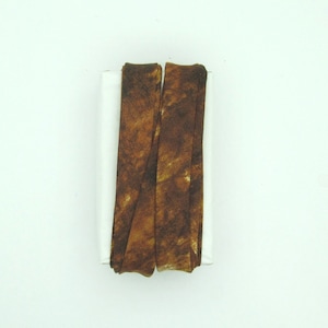 Bias Tape Brown Mottled Print Handmade 1 inch Single Fold Sold by the Foot One of a Kind Unique Quilting Clothing Trim Cotton OOAK Costume