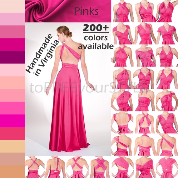 infinity dress magenta