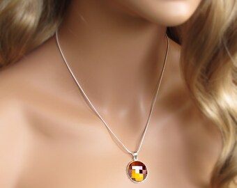 Magnetic Golf Ball Marker Necklace with Chili Pepper Swarovski Crystal Marker - gift idea for your woman golfer - tournament golf gift idea