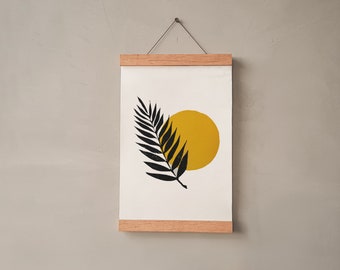 A4 Linocut Print | Fern Leaf  | Plant Art | Handmade Print