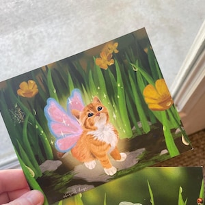 Cartão postal de gato fada - Glimmer