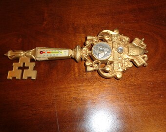 Vintage Thermometer Wooden Boat Anchor Souvenir Tennessee Art Deco design