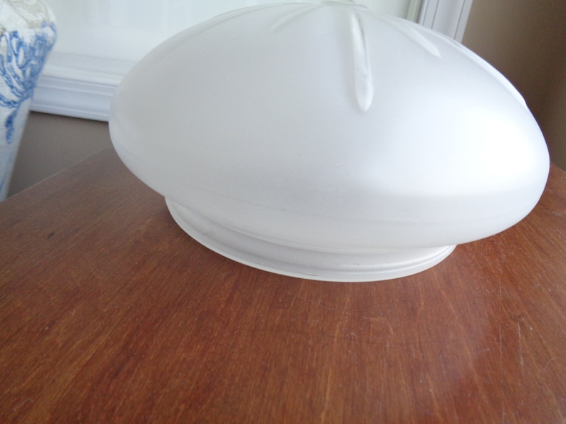 Vintage Mid Century Frosted Ceiling Light Globe Cover Shade Etsy