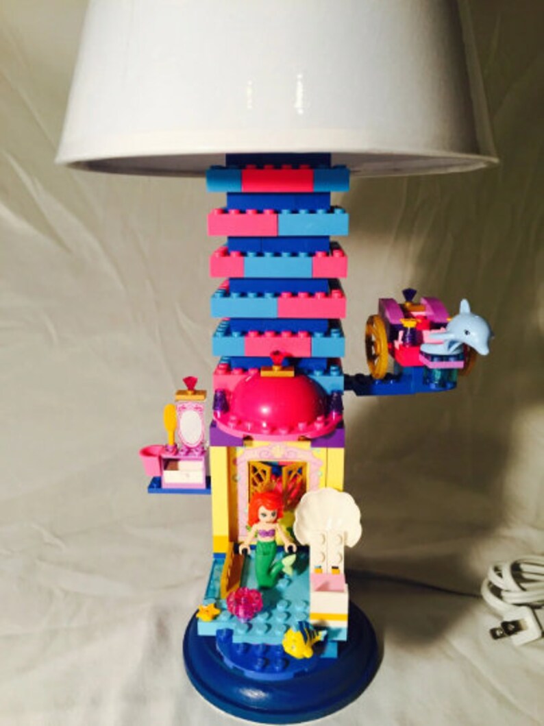 Disney Little Mermaid Lamp Made Of Lego Bricks Image 0