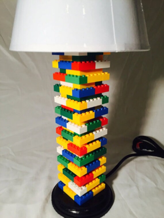 Multicolored Rainbow 4 0 Lamp Made Of Lego Bricks Etsy