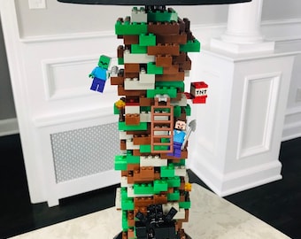 Minecraft Tower Lamp made of LEGO® Bricks