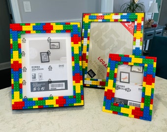 Rainbow Picture Frame Made of LEGO Bricks Etsy Singapore