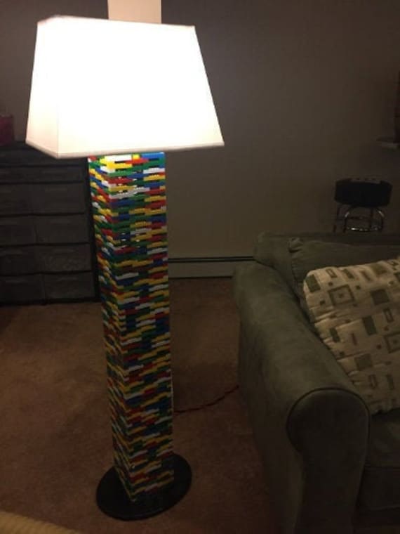 HUGE Rainbow Floor Lamp Made of LEGO Bricks W LED Lighting Etsy UK