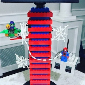 Spiderman Lamp made of LEGO® Bricks