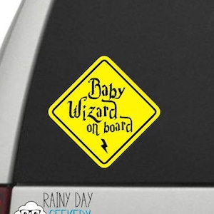 Baby Zauberer an Bord - Vinyl Fensteraufkleber - Autoaufkleber - Zauberer an Bord - Zauberer - Baby Zauberer - Autoaufkleber
