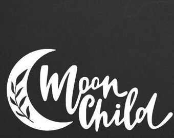 Moon Child car decal, moon child sticker, moon child decal, moon child gift, moon child for car