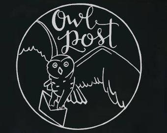 Owl Post Vinyl Decal - Wizarding World - Wizarding Decal - Vinyl Decal for Laptop, Car Window, or Mailbox - Vinyl Decals