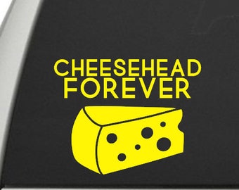 Cheesehead forever decal, Wisconsin decal, cheese head forever, cheese head decal, cheesehead decal, cheesehead sticker, cheese head sticker