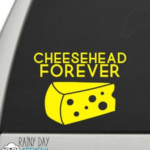 Calcomanía de Cheesehead Forever, calcomanía de Wisconsin, Cheesehead Forever, calcomanía de Cheesehead, calcomanía de Cheesehead, calcomanía de Cheesehead, calcomanía de Cheesehead