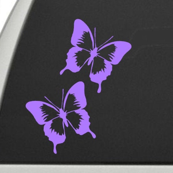 Butterfly Decals, Set of 2 Butterfly Vinyl Decals, Pretty Butterfly Decals, Butterfly Sticker, Butterfly Car Decal, Butterfly Laptop Sticker