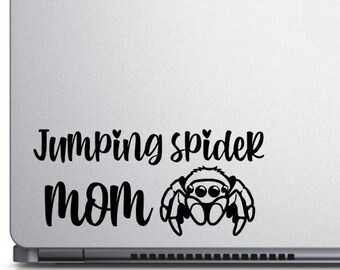 Jumping Spider Mom Decal, Jumping Spider Lover