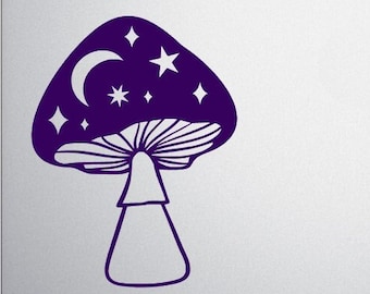 Celestial mushroom, mushroom stickers, mushroom decals, stars and mushrooms