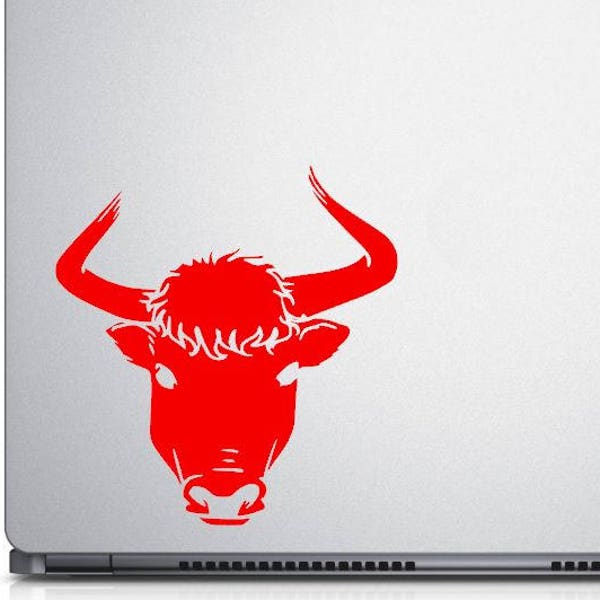 Bull Decal - Bull Head - Taurus - Ox- Cow - Animal Vinyl Decal - Choose your Size and Color